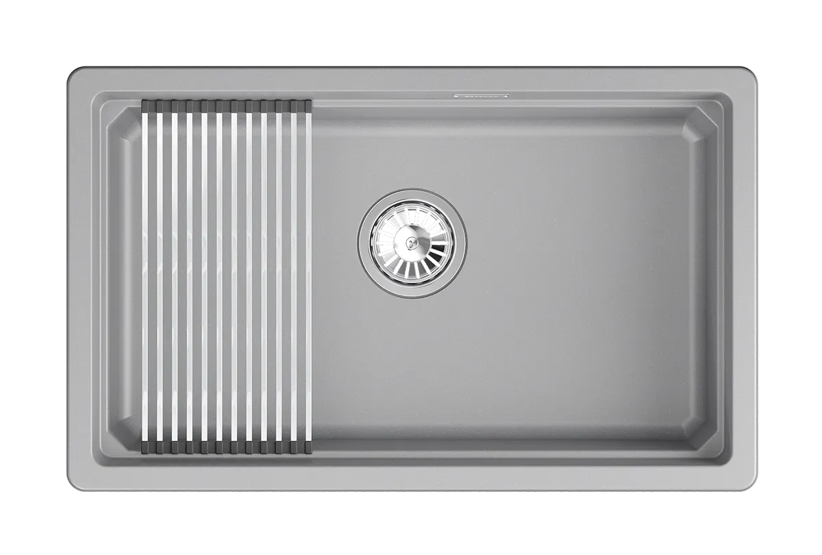 KS-7303iU, АЛЮМИНИУМ, кухонная мойка, кварц