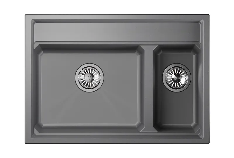 KS-7302, АЛЮМИНИУМ, кухонная мойка, кварц