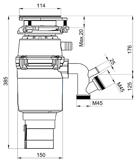 Измельчитель пищевых отходов Granula R700